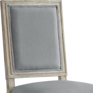 HomeRoots Set of Two Upholstered Linen Dining Side Chairs for Elegant Home Décor and Versatile Comfort Grey 535364