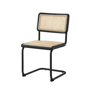 HomeRoots Set of Two Modern Black Metal Dining Side Chairs - Stylish, Versatile, Space-Saving Accent Seating 535394