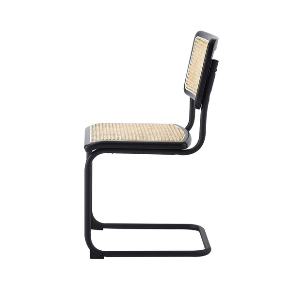 HomeRoots Set of Two Modern Black Metal Dining Side Chairs - Stylish, Versatile, Space-Saving Accent Seating 535394