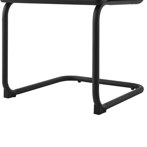 HomeRoots Set of Two Modern Black Metal Dining Side Chairs - Stylish, Versatile, Space-Saving Accent Seating 535394