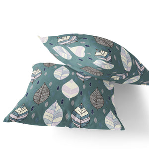 Homeroots Set Of Two 16" X 16" Green And Yellow Blown Seam Botanical Indoor Outdoor Throw Pillow  Polyester 535486