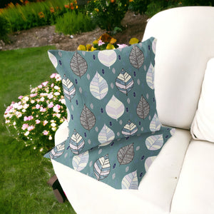 Homeroots Set Of Two 16" X 16" Green And Yellow Blown Seam Botanical Indoor Outdoor Throw Pillow  Polyester 535486