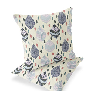 Homeroots Set Of Two 16" X 16" Green And Yellow Blown Seam Botanical Indoor Outdoor Throw Pillow  Polyester 535497