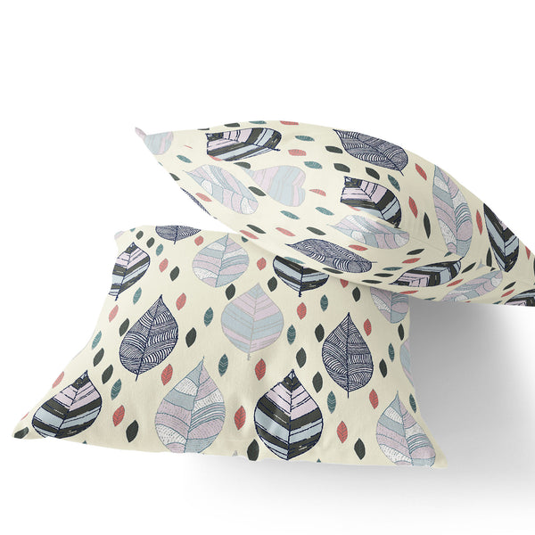 Homeroots Set Of Two 16" X 16" Green And Yellow Blown Seam Botanical Indoor Outdoor Throw Pillow  Polyester 535497