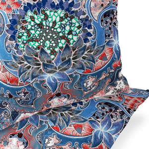 Homeroots Set Of Two 16" X 16" Blue And Pink Blown Seam Floral Indoor Outdoor Throw Pillow  Polyester 535560