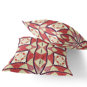 Homeroots Set Of Two 16" X 16" Yellow And White Blown Seam Eclectic Indoor Outdoor Throw Pillow  Polyester 535577