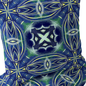 Homeroots Set Of Two 16" X 16" Blue And Green Blown Seam Floral Indoor Outdoor Throw Pillow  Polyester 535582