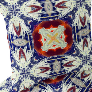 Homeroots Set Of Two 16" X 16" Blue And Orange Blown Seam Floral Indoor Outdoor Throw Pillow  Polyester 535590