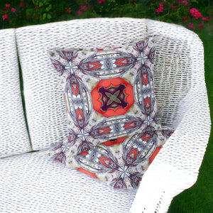 Homeroots Set Of Two 16" X 16" Blue And Gray Blown Seam Floral Indoor Outdoor Throw Pillow  Polyester 535591