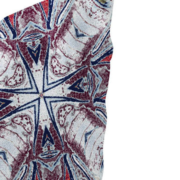 Homeroots Set Of Two 16" X 16" Blue And Gray Blown Seam Floral Indoor Outdoor Throw Pillow  Polyester 535591