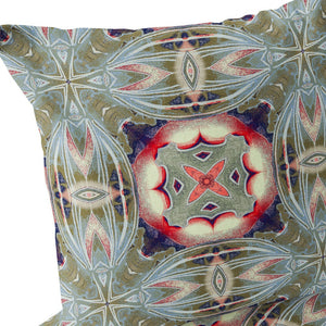 Homeroots Set Of Two 16" X 16" Green And Pink Blown Seam Floral Indoor Outdoor Throw Pillow  Polyester 535594