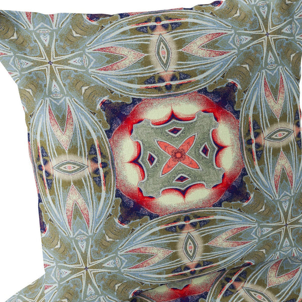 Homeroots Set Of Two 16" X 16" Green And Pink Blown Seam Floral Indoor Outdoor Throw Pillow  Polyester 535594