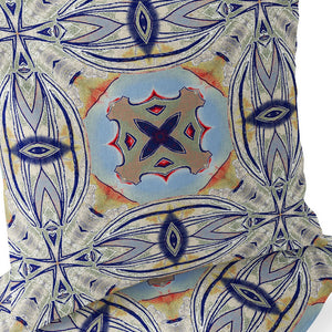 Homeroots Set Of Two 16" X 16" Blue And Green Blown Seam Floral Indoor Outdoor Throw Pillow  Polyester 535595