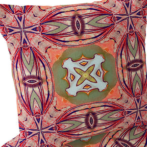 Homeroots Set Of Two 16" X 16" Green And Pink Blown Seam Floral Indoor Outdoor Throw Pillow  Polyester 535598