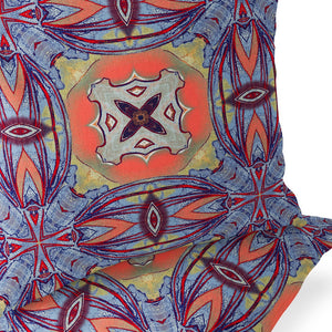 Homeroots Set Of Two 16" X 16" Blue And Purple Blown Seam Floral Indoor Outdoor Throw Pillow  Polyester 535601