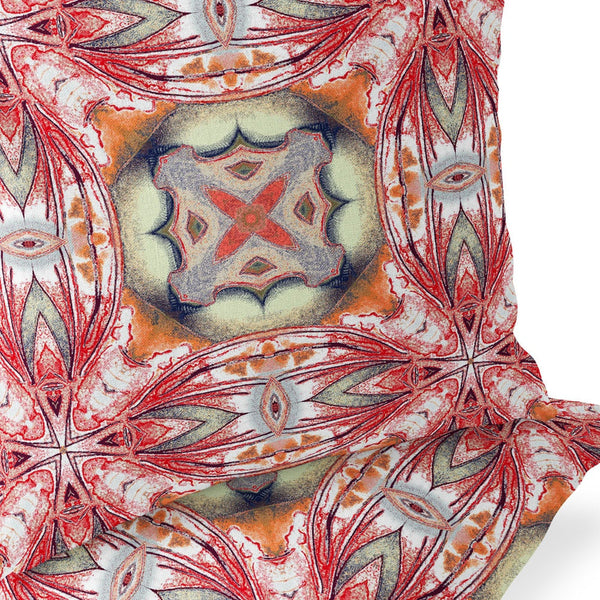 Homeroots Set Of Two 16" X 16" Green And Red Blown Seam Floral Indoor Outdoor Throw Pillow  Polyester 535604