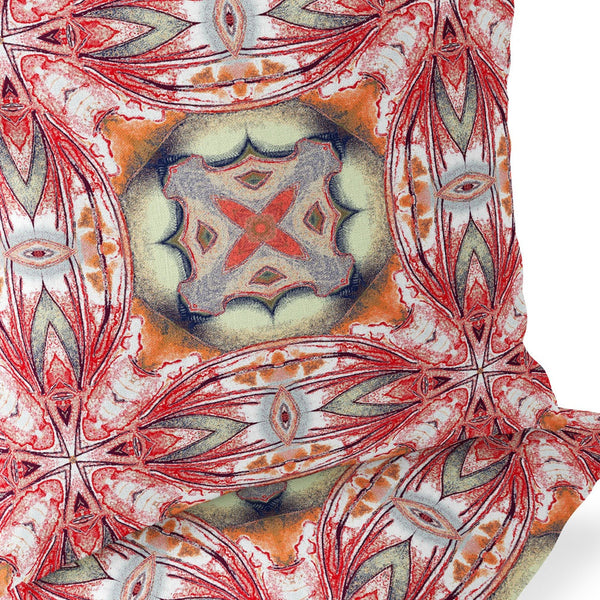 Homeroots Set Of Two 16" X 16" Green And Red Blown Seam Floral Indoor Outdoor Throw Pillow  Polyester 535604