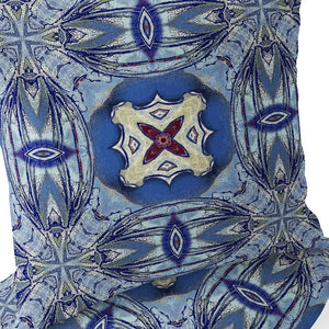 Homeroots Set Of Two 16" X 16" Blue And Green Blown Seam Floral Indoor Outdoor Throw Pillow  Polyester 535605