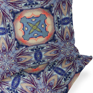 Homeroots Set Of Two 16" X 16" Blue And Pink Blown Seam Floral Indoor Outdoor Throw Pillow  Polyester 535606