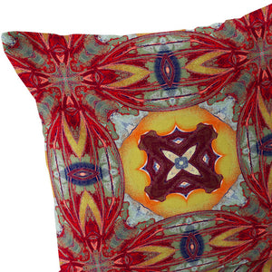 Homeroots Set Of Two 16" X 16" Green And Red Blown Seam Floral Indoor Outdoor Throw Pillow  Polyester 535607