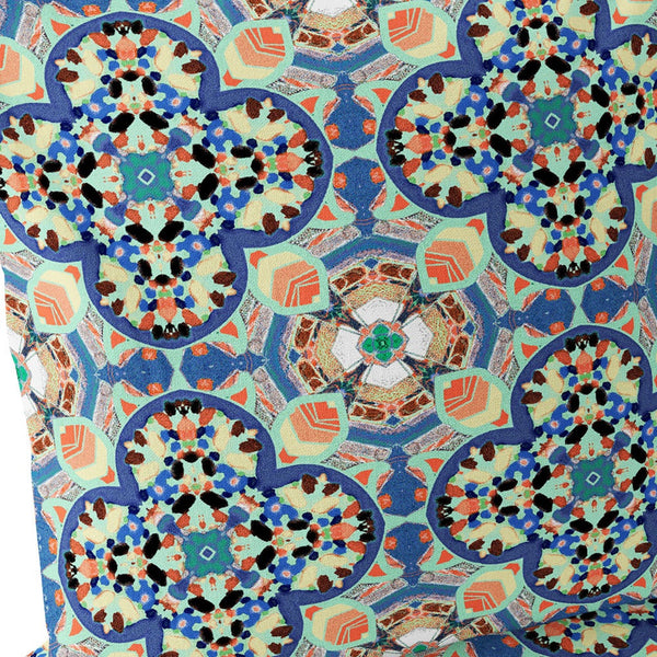 Homeroots Set Of Two 16" X 16" Blue And Purple Blown Seam Floral Indoor Outdoor Throw Pillow  Polyester 535612