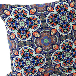 Homeroots Set Of Two 16" X 16" Gray And Orange Blown Seam Floral Indoor Outdoor Throw Pillow  Polyester 535614