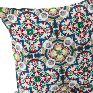 Homeroots Set Of Two 16" X 16" Green And White Blown Seam Floral Indoor Outdoor Throw Pillow  Polyester 535617