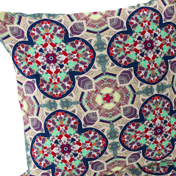 Homeroots Set Of Two 16" X 16" Green And Red Blown Seam Floral Indoor Outdoor Throw Pillow  Polyester 535620