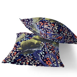 Homeroots Set Of Two 16" X 16" Pink And Purple Butterfly Blown Seam Floral Indoor Outdoor Throw Pillow  Polyester 535646