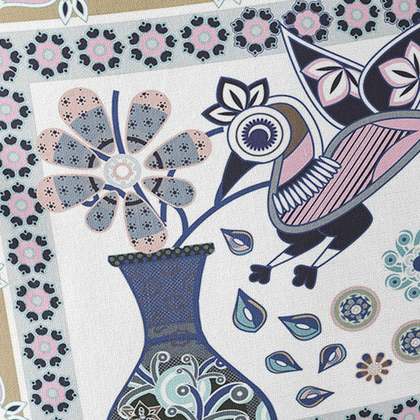 Homeroots Set Of Two 16" X 16" Beige And White Peacock Blown Seam Floral Indoor Outdoor Throw Pillow  Polyester 535672