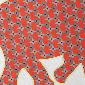 Homeroots Set Of Two 16" X 16" Orange And White Elephant Blown Seam Animal Print Indoor Outdoor Throw Pillow  Polyester 535674