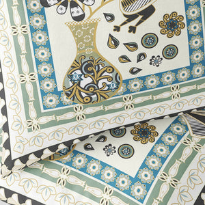 Homeroots Set Of Two 16" X 16" Blue And Yellow Peacock Blown Seam Floral Indoor Outdoor Throw Pillow  Polyester 535682