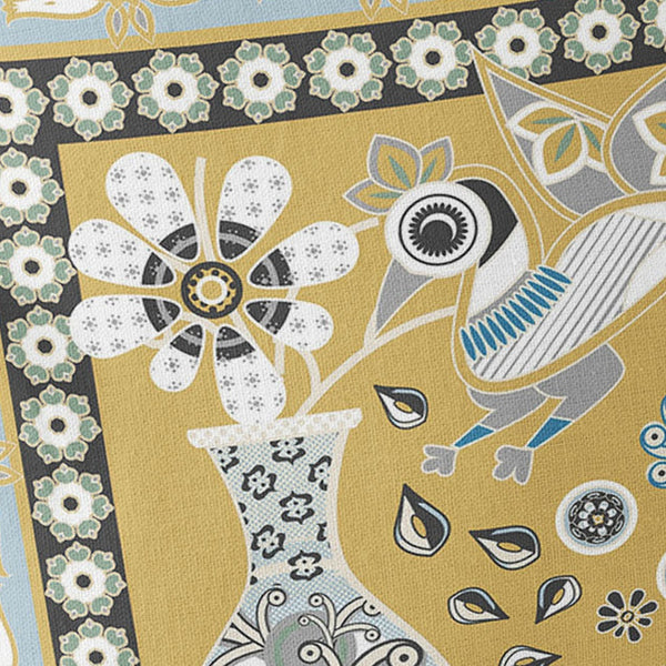 Homeroots Set Of Two 16" X 16" Beige And White Peacock Blown Seam Floral Indoor Outdoor Throw Pillow  Polyester 535687