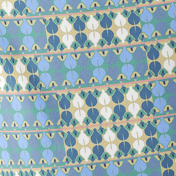 Homeroots Set Of Two 16" X 16" Blue And Green Blown Seam Striped Indoor Outdoor Throw Pillow  Polyester 535708