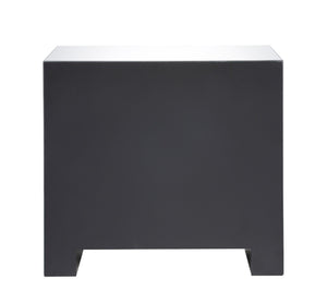 English Elm Sonia Mirrored Console Cabinet with Faux Agate Inlay and Crystal Knob Hardware B2726P446684