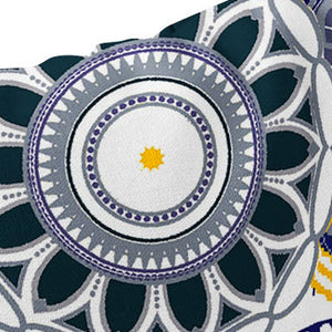 Homeroots Set Of Two 16" X 16" Blue And White Blown Seam Floral Indoor Outdoor Throw Pillow  Polyester 535719