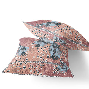 Homeroots Set Of Two 16" X 16" Blue Peacock Blown Seam Indoor Outdoor Throw Pillow  Polyester 535797