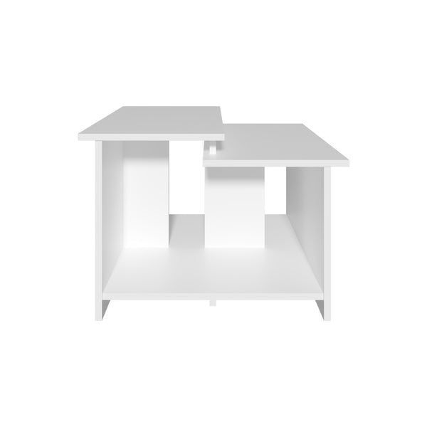 English Elm Coffee Coffee Table 16.6" H Compact Engineered Wood Accent Table for Living Rooms, Modern Minimalist Style Durable Finish White 29.53 L x 22.05 W x 3.54 H B097P296822