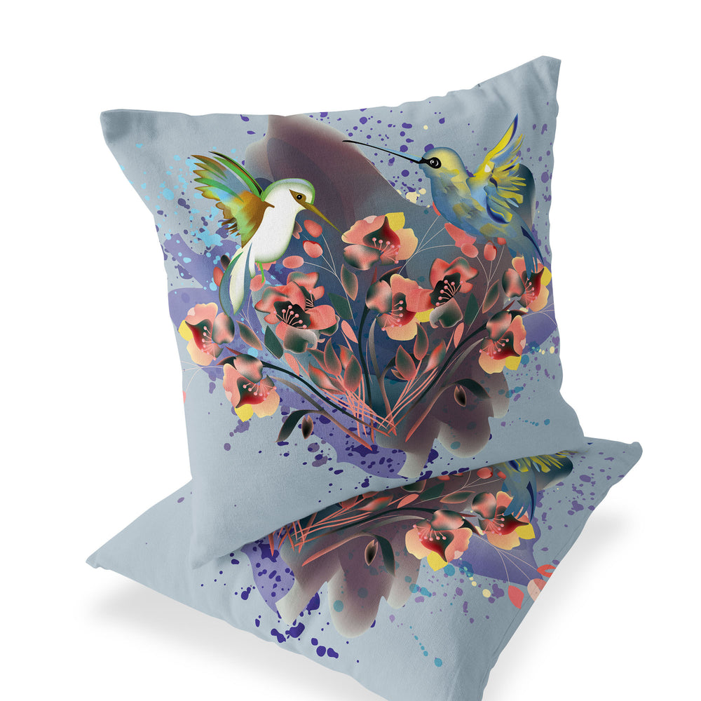 Homeroots Set Of Two 16" X 16" Brown Bird Blown Seam Indoor Outdoor Throw Pillow  Polyester 535801