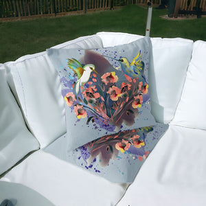 Homeroots Set Of Two 16" X 16" Brown Bird Blown Seam Indoor Outdoor Throw Pillow  Polyester 535801