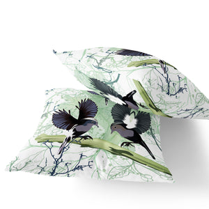 Homeroots Set Of Two 16" X 16" Off White Bird Blown Seam Indoor Outdoor Throw Pillow  Polyester 535811