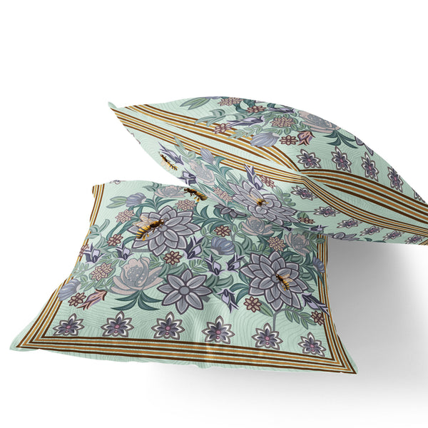 Homeroots Set Of Two 16" Green Bee Does Not Apply Indoor Outdoor Throw  Polyester 535818