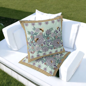 Homeroots Set Of Two 16" Green Bee Does Not Apply Indoor Outdoor Throw  Polyester 535818