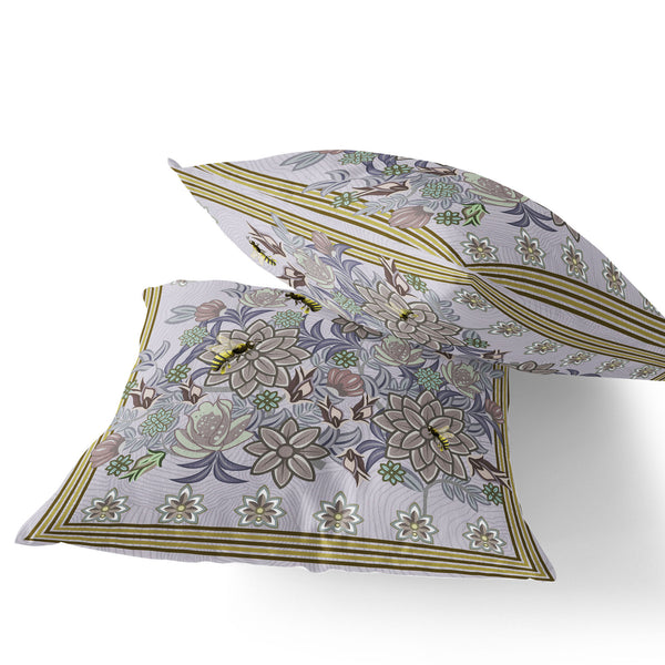 Homeroots Set Of Two 16" X 16" Purple Bee Blown Seam Indoor Outdoor Throw Pillow  Polyester 535821