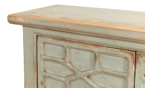 Sarreid Isla Entrance Commode In Sage Finish - Elegant Pine Wood Design For Stylish Home Interiors Green  53584-4