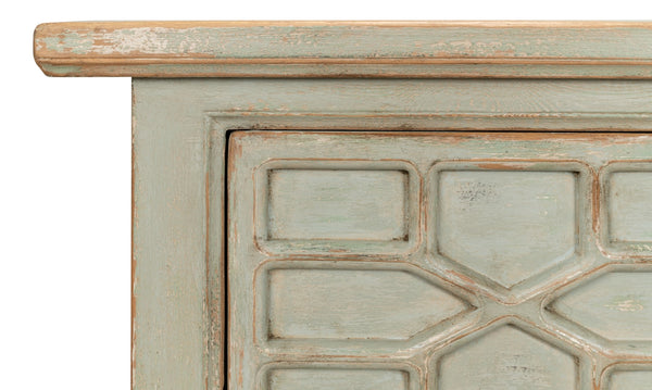 Sarreid Isla Entrance Commode In Sage Finish - Elegant Pine Wood Design For Stylish Home Interiors Green  53584-4