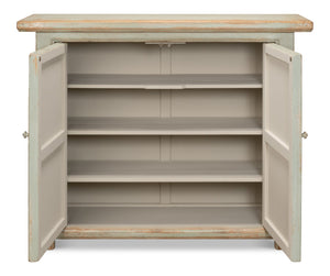 Sarreid Isla Entrance Commode In Sage Finish - Elegant Pine Wood Design For Stylish Home Interiors Green  53584-4