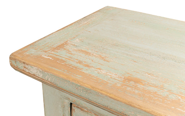 Sarreid Isla Entrance Commode In Sage Finish - Elegant Pine Wood Design For Stylish Home Interiors Green  53584-4
