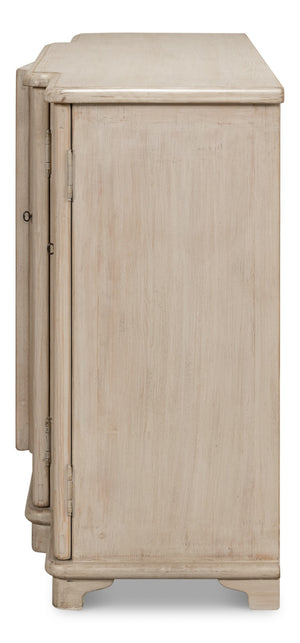 Sarreid Entree' Sideboard In Stone Grey Finish - Stylish Pine Storage Solution For Modern Homes Grey  53585-1