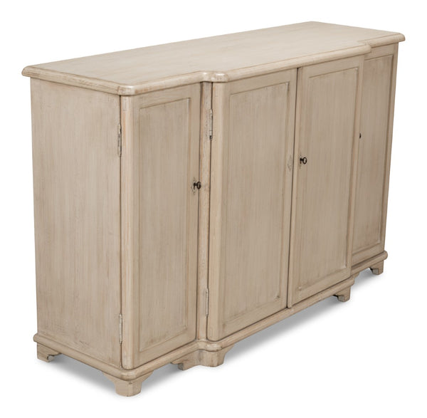 Sarreid Entree' Sideboard In Stone Grey Finish - Stylish Pine Storage Solution For Modern Homes Grey  53585-1